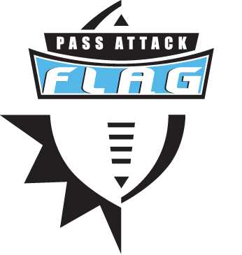 Pass Attack Flag Football Logo